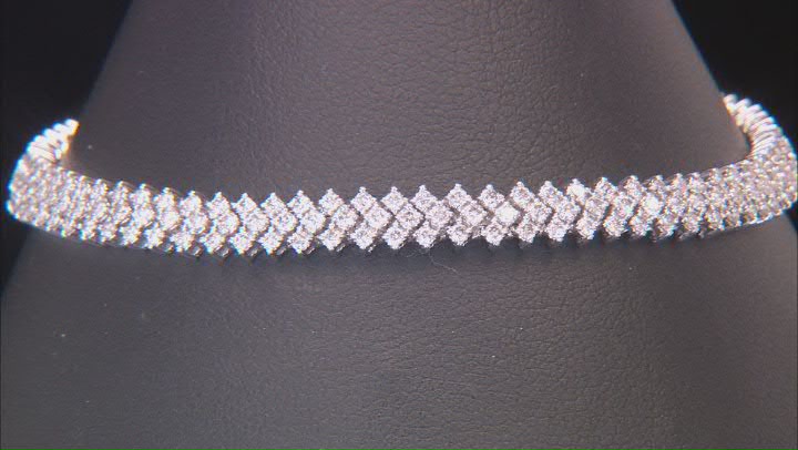 White Diamond 10k White Gold Tennis Bracelet 3.00ctw Video Thumbnail