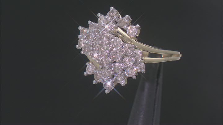 Candlelight Diamonds™ 10k Yellow Gold Cluster Ring 1.00ctw Video Thumbnail