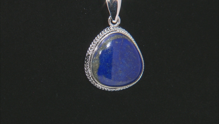 Blue Lapis Lazuli Sterling Silver Enhancer With Chain Video Thumbnail
