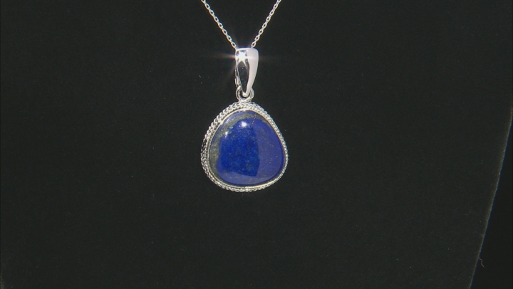 Blue Lapis Lazuli Sterling Silver Enhancer With Chain Video Thumbnail