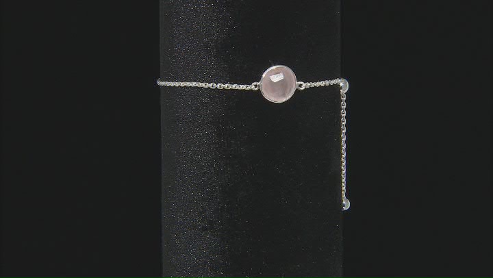 Rose Quartz Sterling Silver Bracelet 4.22ct