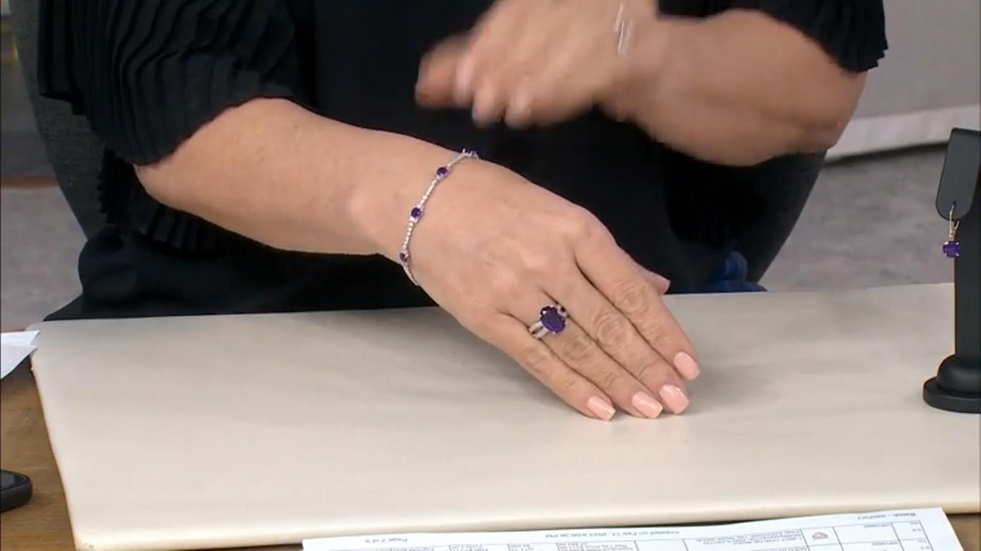 Purple Amethyst Rhodium Over Sterling Silver Bracelet 7.10ctw Video Thumbnail