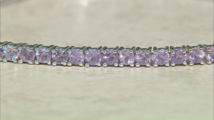 Purple Amethyst Rhodium Over Sterling Silver Paperclip Bracelet 1.35ctw Video Thumbnail