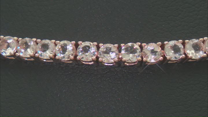 Peach Morganite 18k Rose Gold Over Sterling Silver Bracelet 5.42ctw Video Thumbnail