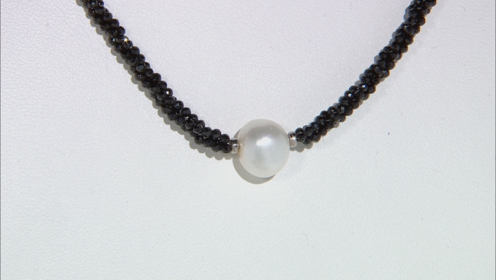 Black Spinel Rhodium Over Sterling Silver Necklace Approximately 50.00ctw Video Thumbnail