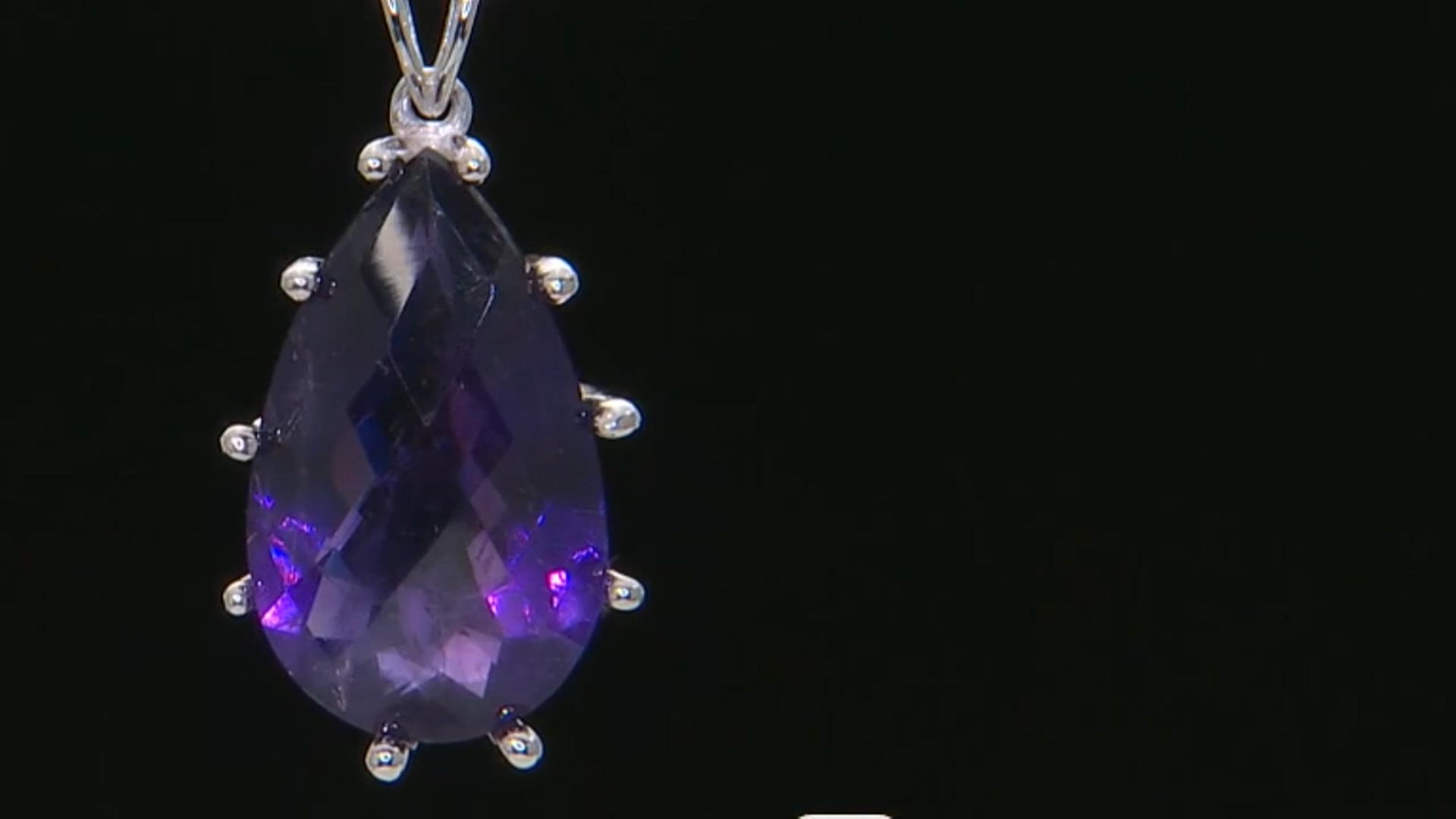 African Amethyst Rhodium Over Sterling Silver Pendant With Chain 17.00ctw Video Thumbnail
