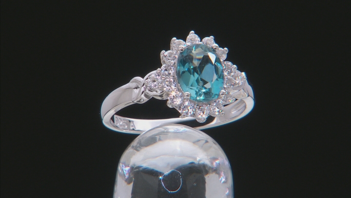 London Blue Topaz Rhodium Over Sterling Silver Ring 2.00ctw Video Thumbnail