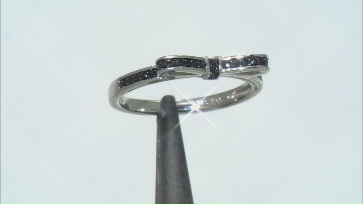 Black Spinel Rhodium Over Silver Jewelry Set 1.20ctw Video Thumbnail