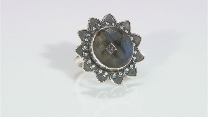 Gray Labradorite Sterling Silver Ring Video Thumbnail