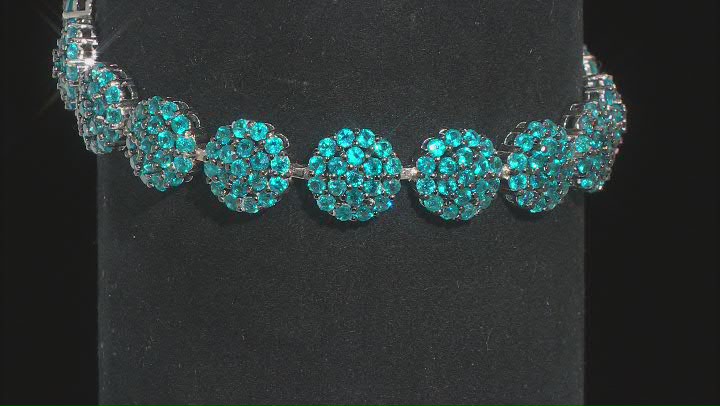 Neon Apatite Rhodium Over Silver Bracelet 5.00ctw Video Thumbnail