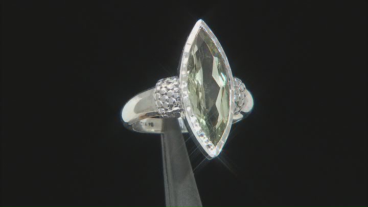 Green Prasiolite Sterling Silver Ring 3.50ctw Video Thumbnail