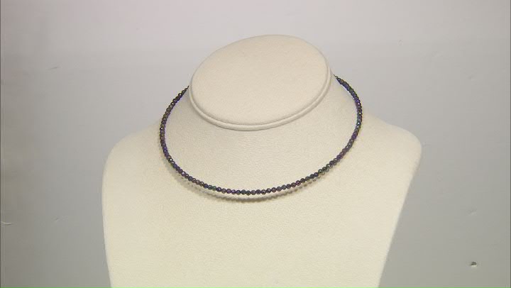 Multi Color Black Spinel Stainless Steel Necklace Video Thumbnail