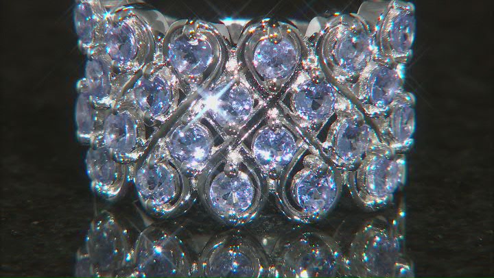 Blue Tanzanite Rhodium Over Sterling Silver Ring 2.18ctw Video Thumbnail