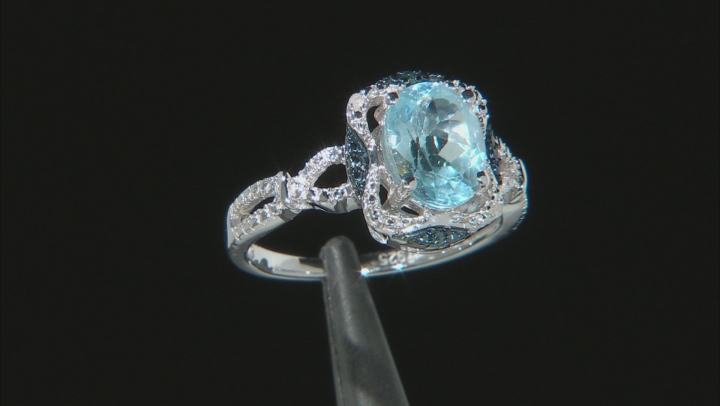 Sky Blue Topaz Rhodium Over Sterling Silver Ring 1.87ctw Video Thumbnail