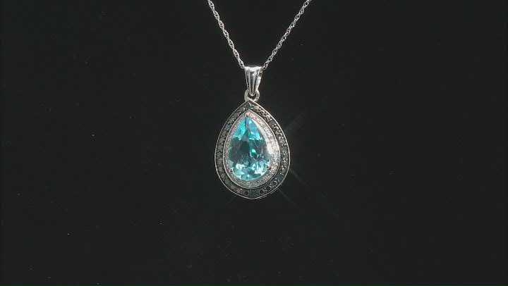 Sky Blue Glacier Topaz Rhodium Over Silver Pendant With Chain 4.65ctw Video Thumbnail