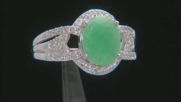 Emerald Rhodium Over Sterling Silver Ring 2.35ctw Video Thumbnail