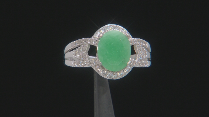 Emerald Rhodium Over Sterling Silver Ring 2.35ctw Video Thumbnail