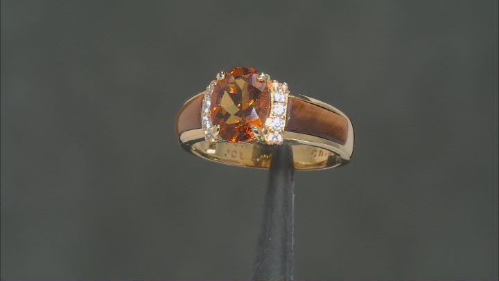 Orange Madeira Citrine 18k Yellow Gold Over Sterling Silver Ring 1.78ctw Video Thumbnail