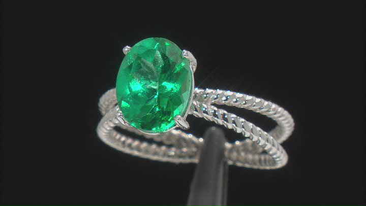 Green Topaz Platinum Over Sterling Silver Ring 2.75ct Video Thumbnail