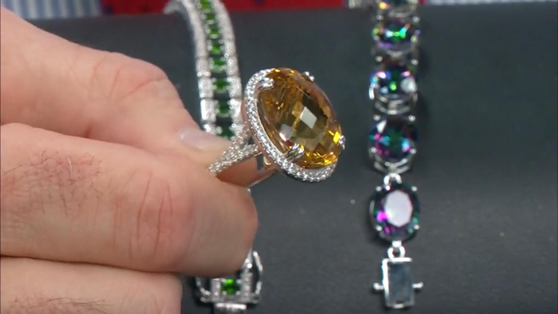 Yellow Citrine Rhodium Over Sterling Silver Ring 21.25ctw Video Thumbnail