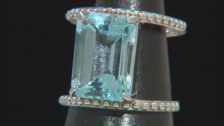 Sky Blue Topaz Rhodium Over Sterling Silver Ring 7.75ct Video Thumbnail