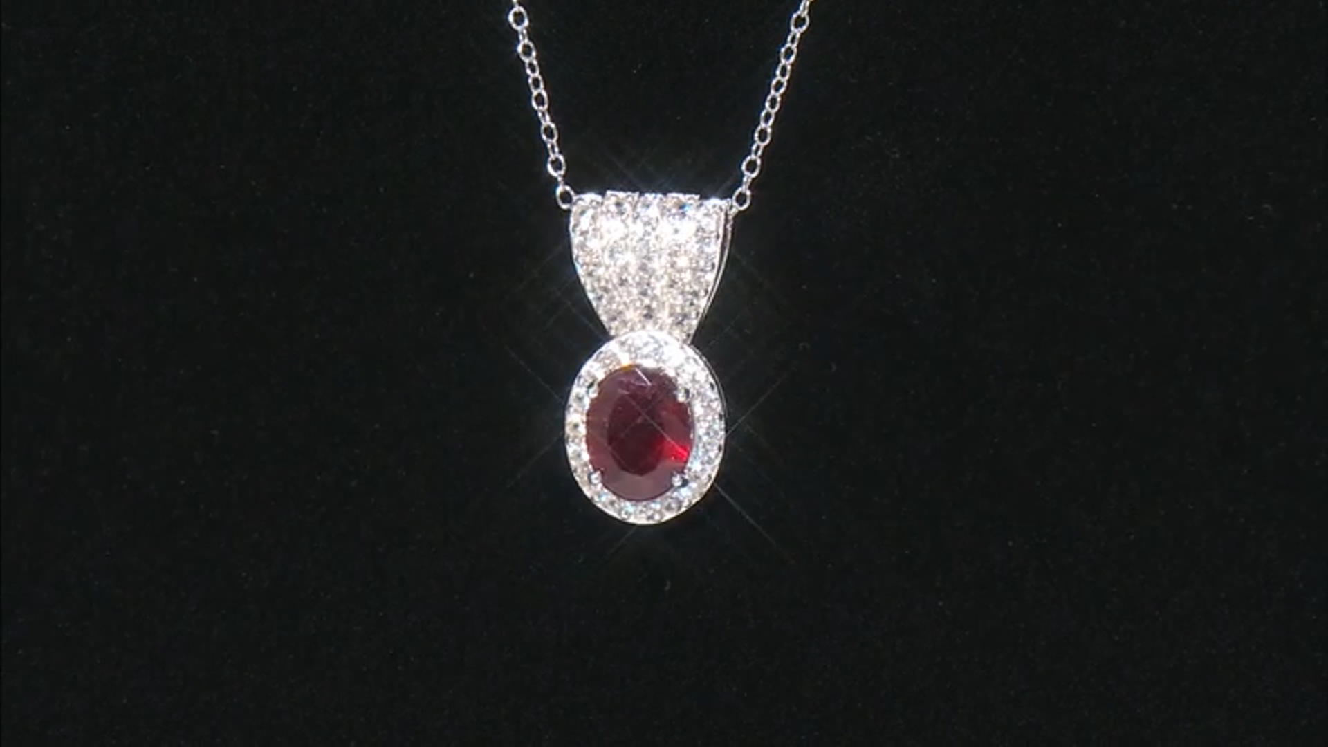 Red Mahaleo(R) Ruby Rhodium Over Sterling Silver Pendant With Chain 2.77ctw Video Thumbnail