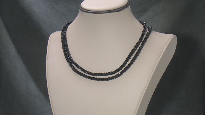Black Spinel Endless Strand Necklace Video Thumbnail