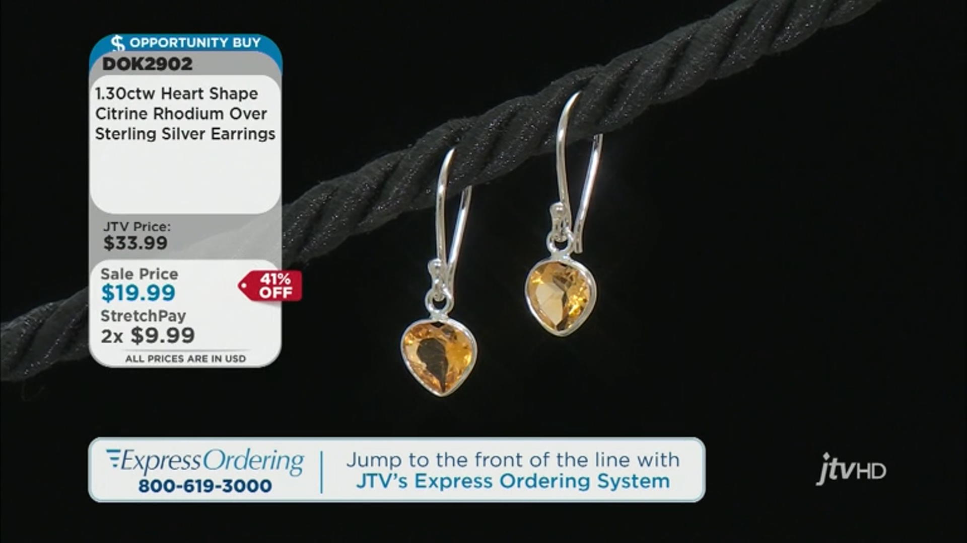 Yellow Citrine Rhodium Over Sterling Silver Earrings 1.30ctw Video Thumbnail