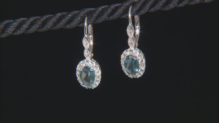 London Blue Topaz Rhodium Over Sterling Silver Earrings 2.56ctw Video Thumbnail