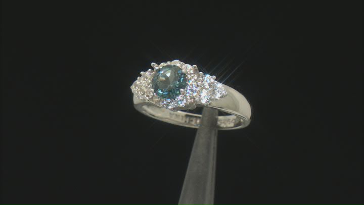 London Blue Topaz Rhodium Over Sterling Silver Ring 1.87ctw Video Thumbnail