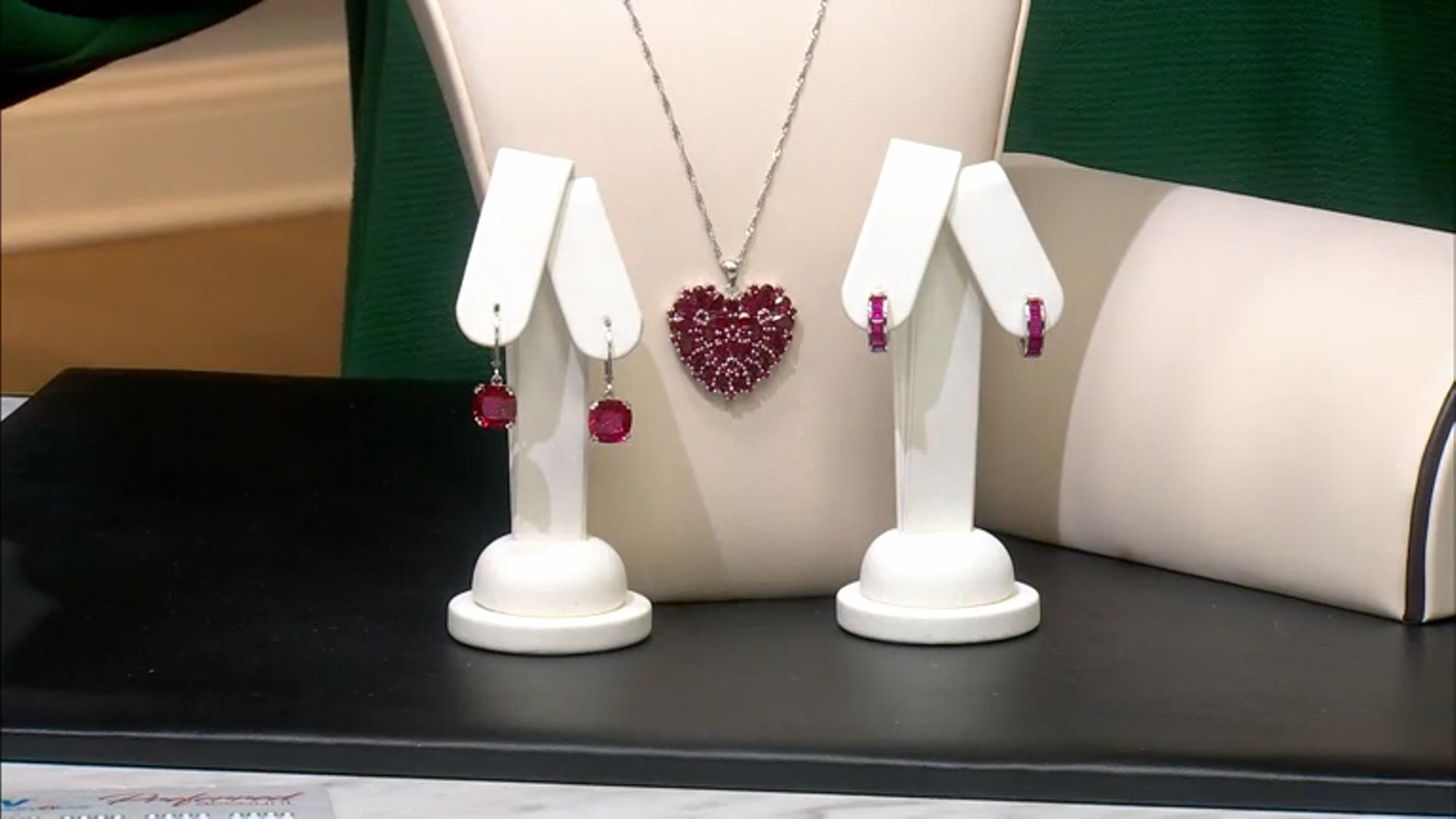 Red Lab Created Ruby Rhodium Over Sterling Silver Huggie Earrings 1.50ctw Video Thumbnail