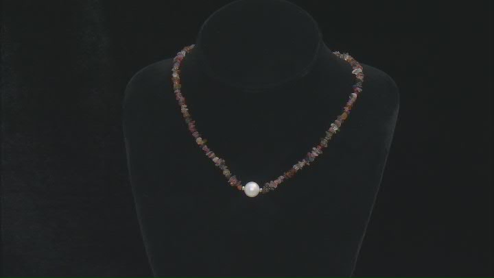 Multi-Tourmaline Rhodium Over Sterling Silver Necklace Video Thumbnail