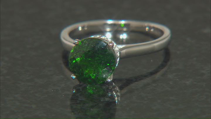 Chrome Diopside Rhodium Over Sterling Silver Ring 1.83ctw Video Thumbnail