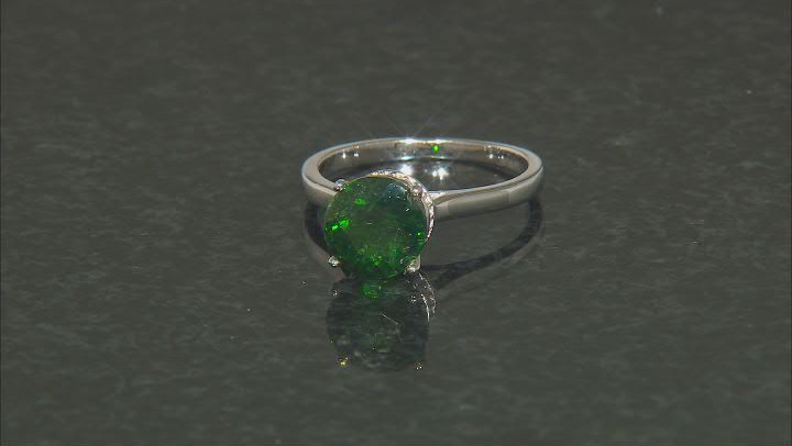 Chrome Diopside Rhodium Over Sterling Silver Ring 1.83ctw Video Thumbnail