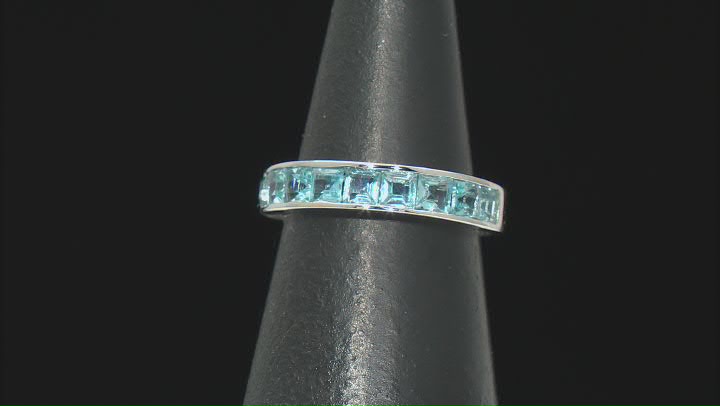 Swiss Blue Topaz Rhodium Over Sterling Silver Ring 1.88ctw Video Thumbnail