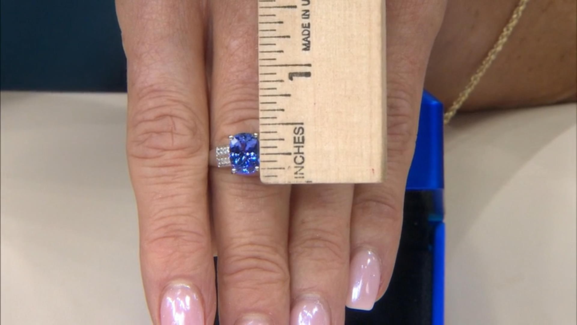 Blue Tanzanite Rhodium Over 10K White Gold Ring 1.83ctw Video Thumbnail
