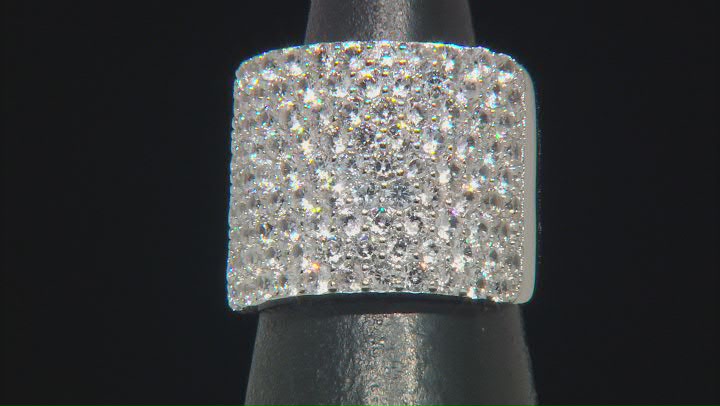 White Zircon Rhodium Over Sterling Silver Ring 4.75ctw Video Thumbnail