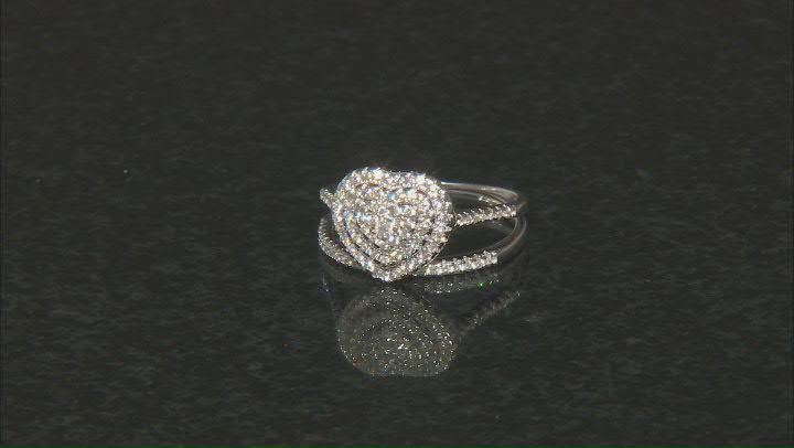 White Zircon Rhodium Over Sterling Silver Set of Two Rings 0.80ctw Video Thumbnail