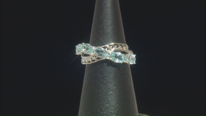 Sky Blue Topaz Platinum Over Sterling Silver Ring 2.50ctw Video Thumbnail