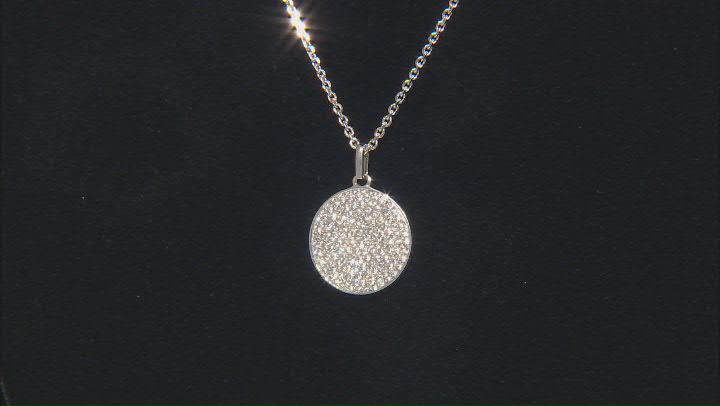 White Topaz Rhodium Over Sterling Silver Pendant with Chain 1.10ctw Video Thumbnail
