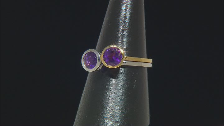 Amethyst 18K Yellow Gold Over Sterling Silver Ring 0.72ct Video Thumbnail