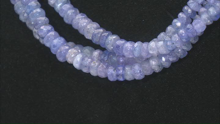 Tanzanite Bead Sterling Silver Necklace 185.00ctw Video Thumbnail