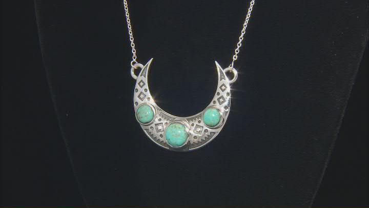 Blue Turquoise Sterling Silver Oxidized Necklace Video Thumbnail