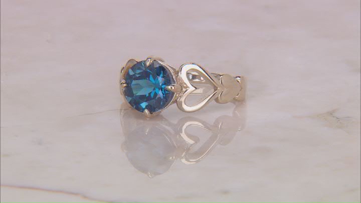 London Blue Topaz 18k Yellow Gold Over Sterling Silver Ring 1.80ctw Video Thumbnail