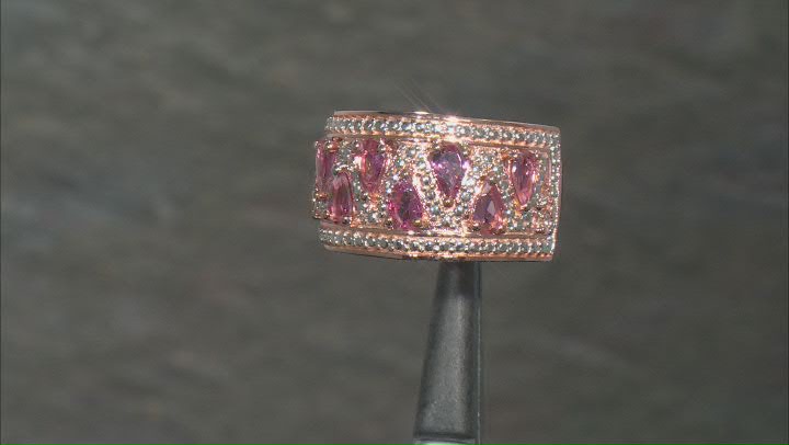 Pink Tourmaline 18k Rose Gold Over Sterling Silver Ring 1.10ctw Video Thumbnail