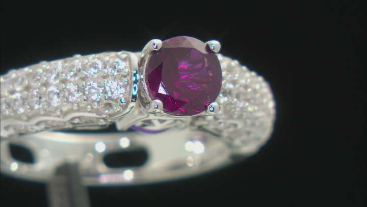 Purple Amethyst Rhodium Over Sterling Silver Reversible Ring 2.30ctw Video Thumbnail