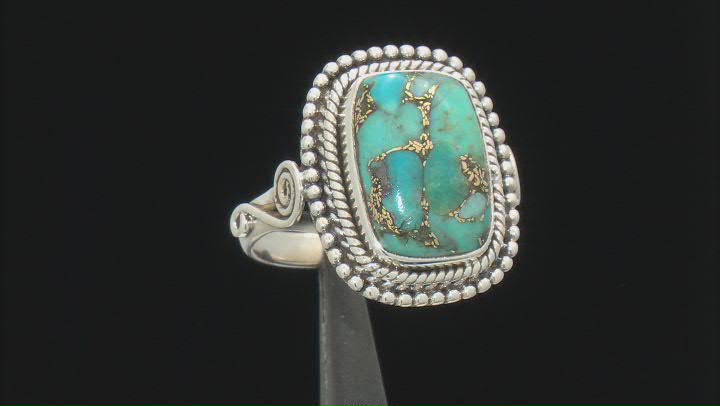 Turquoise Sterling Silver Solitaire Ring Video Thumbnail
