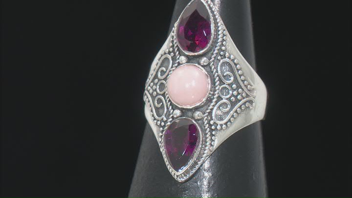 Pink Opal Sterling Silver Ring 1.75ctw Video Thumbnail