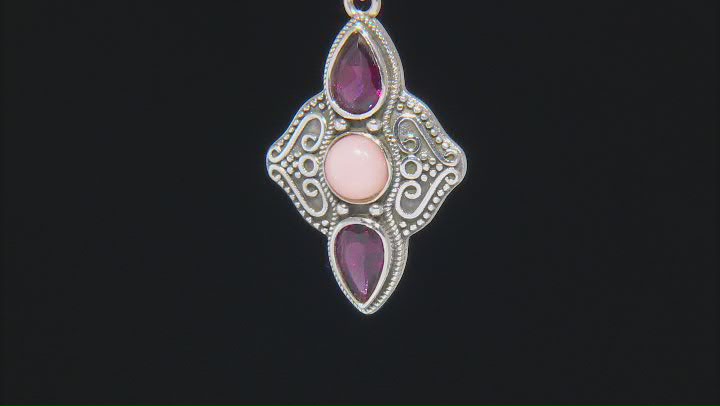 Pink Opal Sterling Silver Pendant 1.75ctw Video Thumbnail