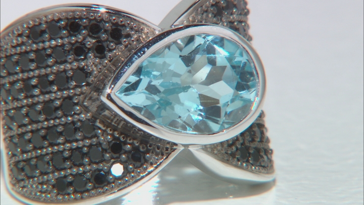 Sky Blue Topaz Rhodium Over Sterling Silver Ring 4.50ctw Video Thumbnail